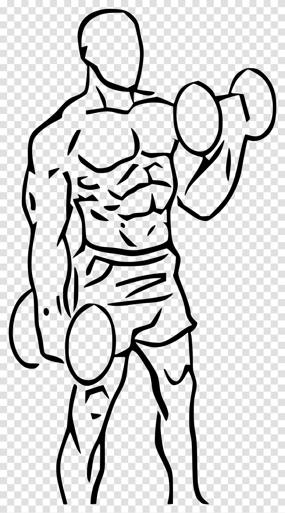 Collection Of Drawing Dumbbell Curl, Gray, World Of Warcraft Transparent Png