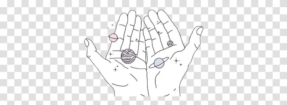 Collection Of Free Aesthetic Space Hands, Plot, Diagram, Person, Fist Transparent Png
