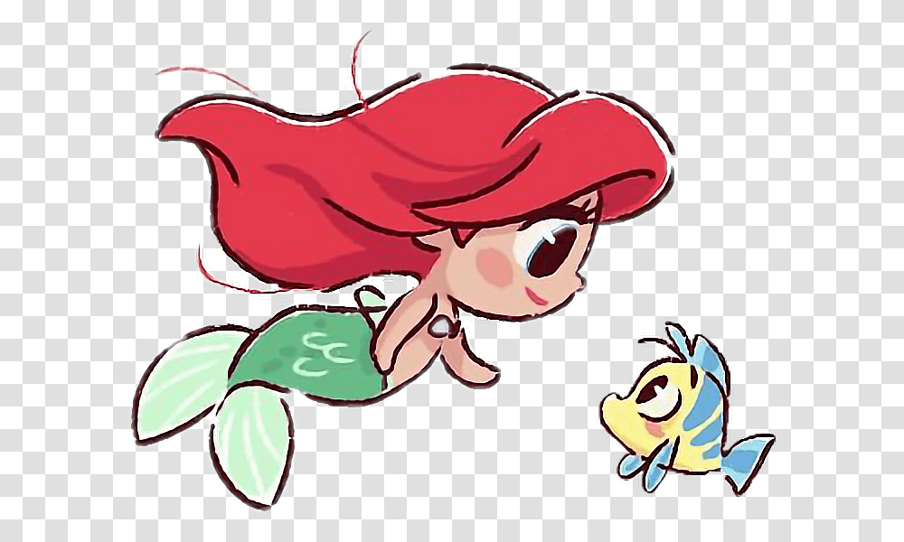 Collection Of Free Ariel Drawing Cute Download On Ui Cute Ariel And Flounder, Sunglasses, Accessories, Accessory, Animal Transparent Png