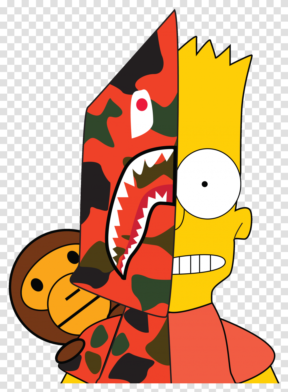 Collection Of Free Bape Drawing Simpsons Bart Simpson X Bape, Teeth, Mouth, Lip, Interior Design Transparent Png