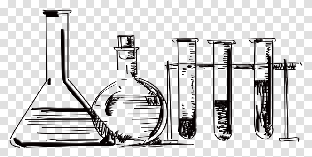 Collection Of Free Beaker Drawing Chemical Download Science Test Tube Drawing, Bottle, Beverage, Alcohol, Wine Transparent Png