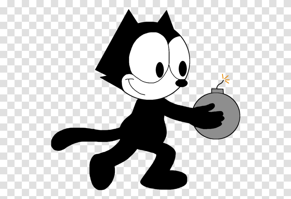 Collection Of Free Bomb Drawing Comic Download On Ui Felix The Cat Carrying A Bomb, Stencil, Face, Label Transparent Png