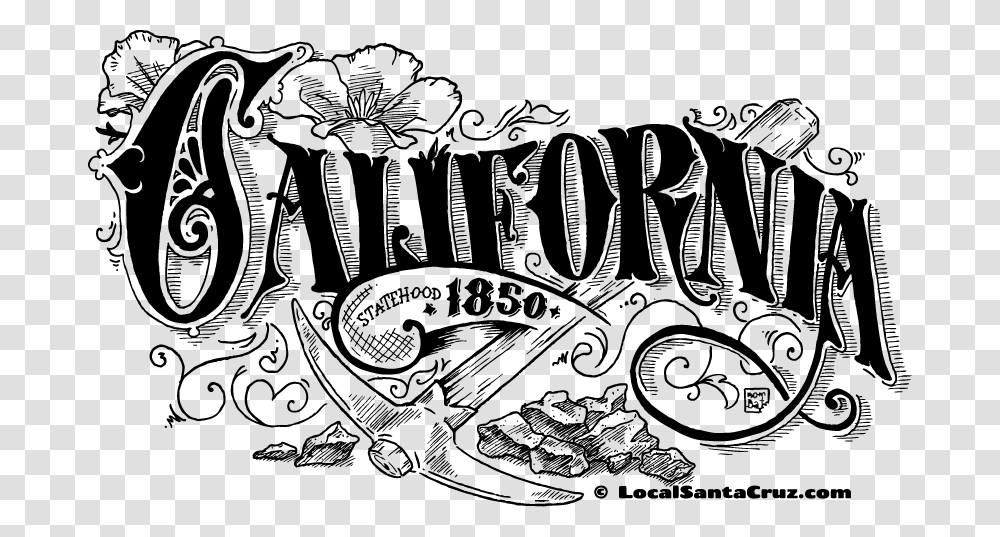 Collection Of Free California Drawing Cartoon Download, Calligraphy, Handwriting, Doodle Transparent Png