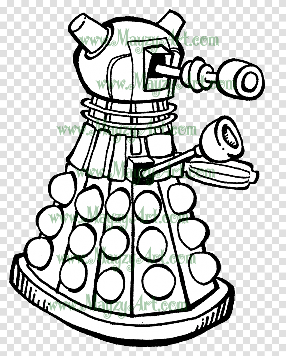Collection Of Free Dalek Drawing Baby Download Line Clip Art, Microscope, Kilt, Tartan, Skirt Transparent Png