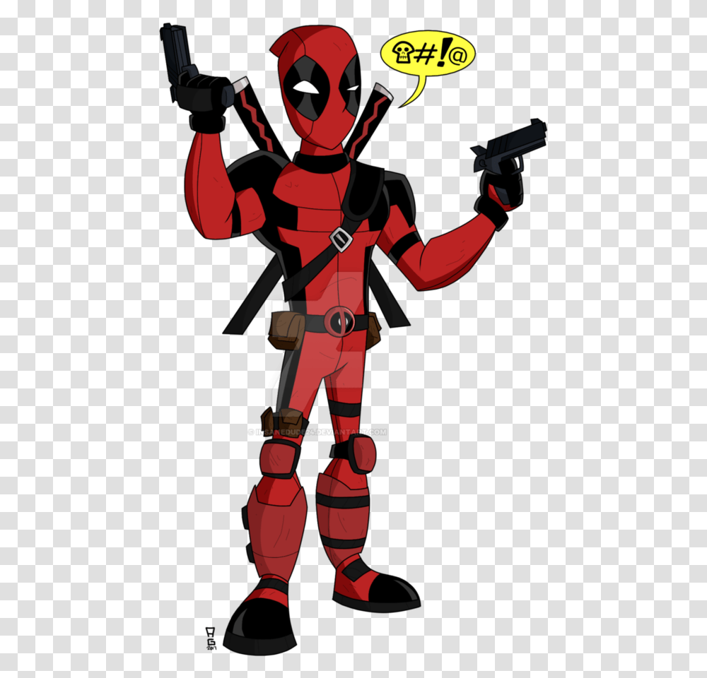 Collection Of Free Deadpool Drawing Weapon Download Drawing Deadpool, Costume, Person, Knight Transparent Png