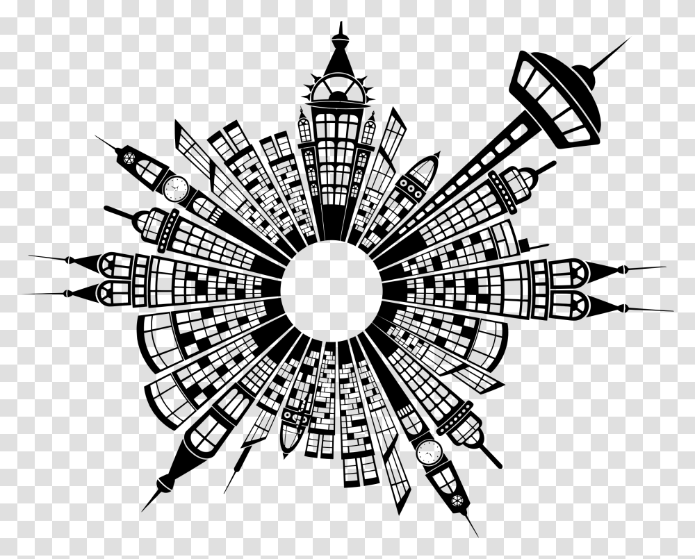 Collection Of Free Detorted Round Building Silhouette, Gray, World Of Warcraft Transparent Png