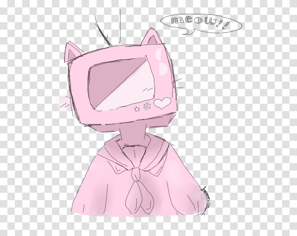 Collection Of Free Drawing Aesthetic Cute Cat Drawing, Helmet, Apparel, Person Transparent Png