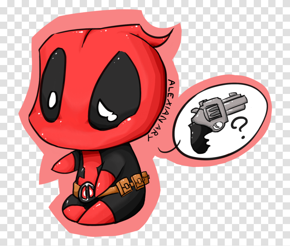 Collection Of Free Drawing Deadpool Cartoon Download Cute Deadpool Draw Easy, Plant, Weapon, Weaponry Transparent Png