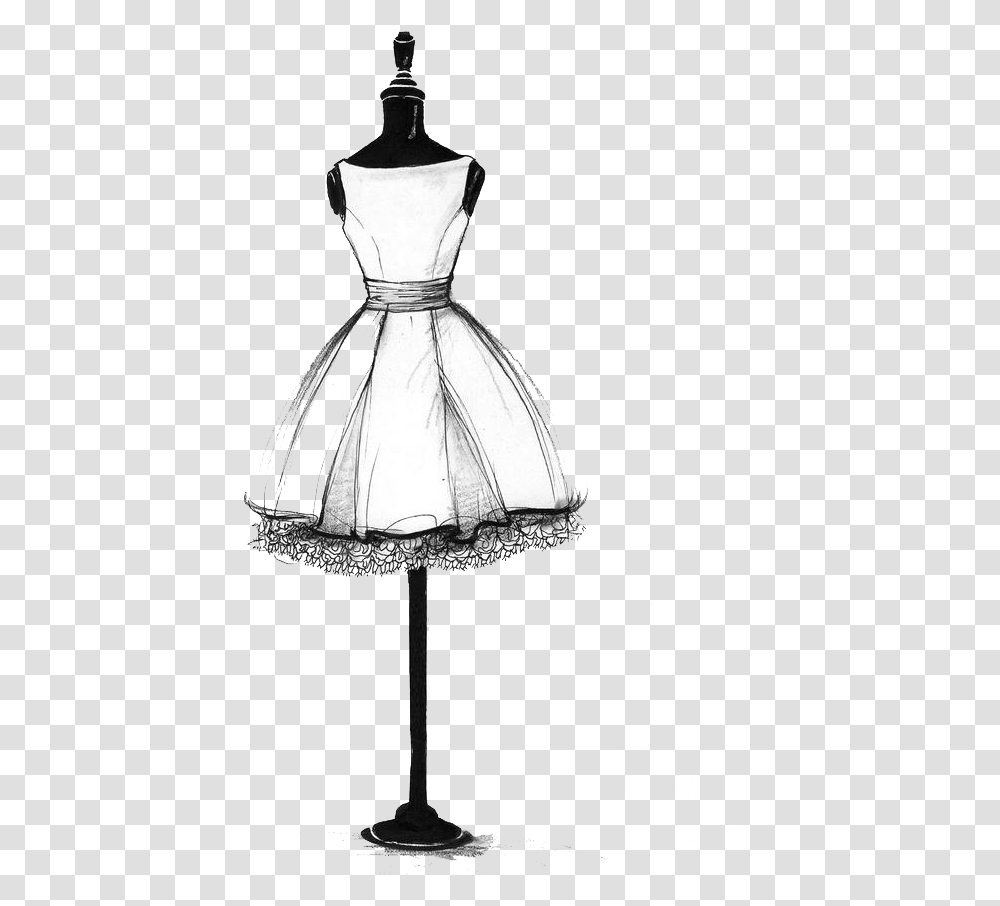 Collection Of Free Drawing Dresses Mannequin Download Simple Dress Sketch Design, Lamp, Apparel Transparent Png