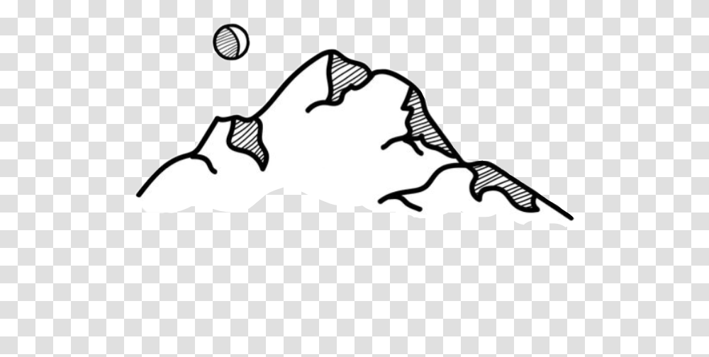 Collection Of Free Drawing Mountains Aesthetic Download Line Art Aesthetic, Mammal, Animal, Cattle, Team Sport Transparent Png
