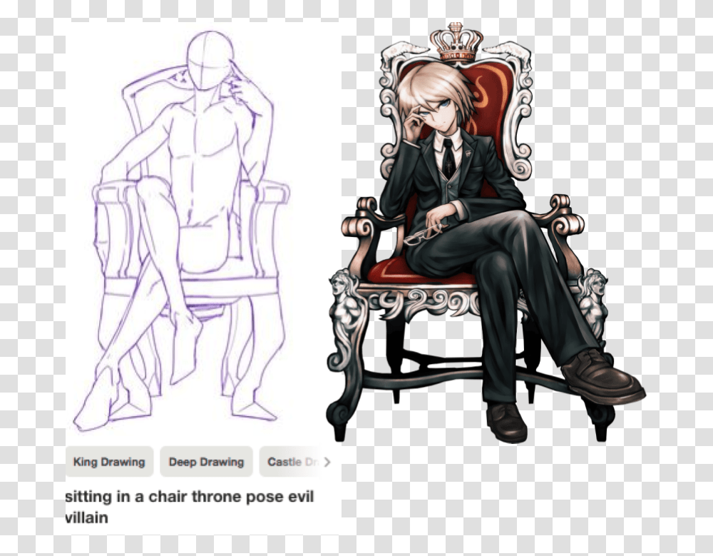 Collection Of Free Drawing Pose King Download On Ubisafe Sitting In A Throne Pose, Furniture, Person, Human, Shoe Transparent Png