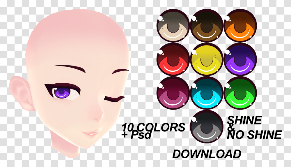 Collection Of Free Eyen Clipart Two Download Mmd Eye Base, Head, Person, Human, Face Transparent Png