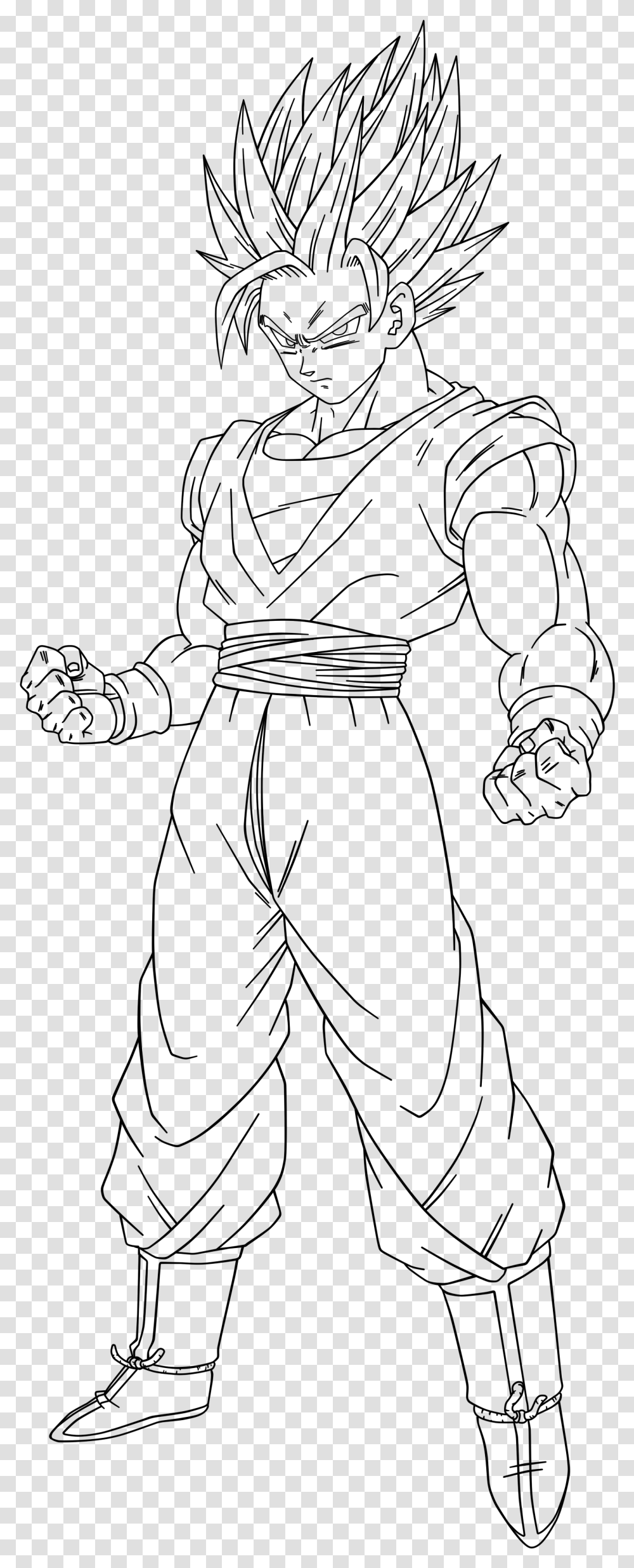 Collection Of Free Forearm Drawing Buff Download On Goku Drawing Full Body, Gray, World Of Warcraft Transparent Png