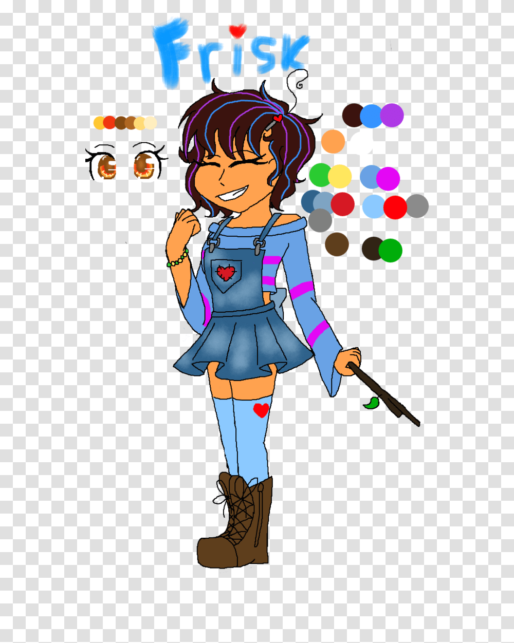 Collection Of Free Frisk Drawing Overalls Download Frisk Anime Overalls Drawing, Person, Performer, Juggling, Art Transparent Png