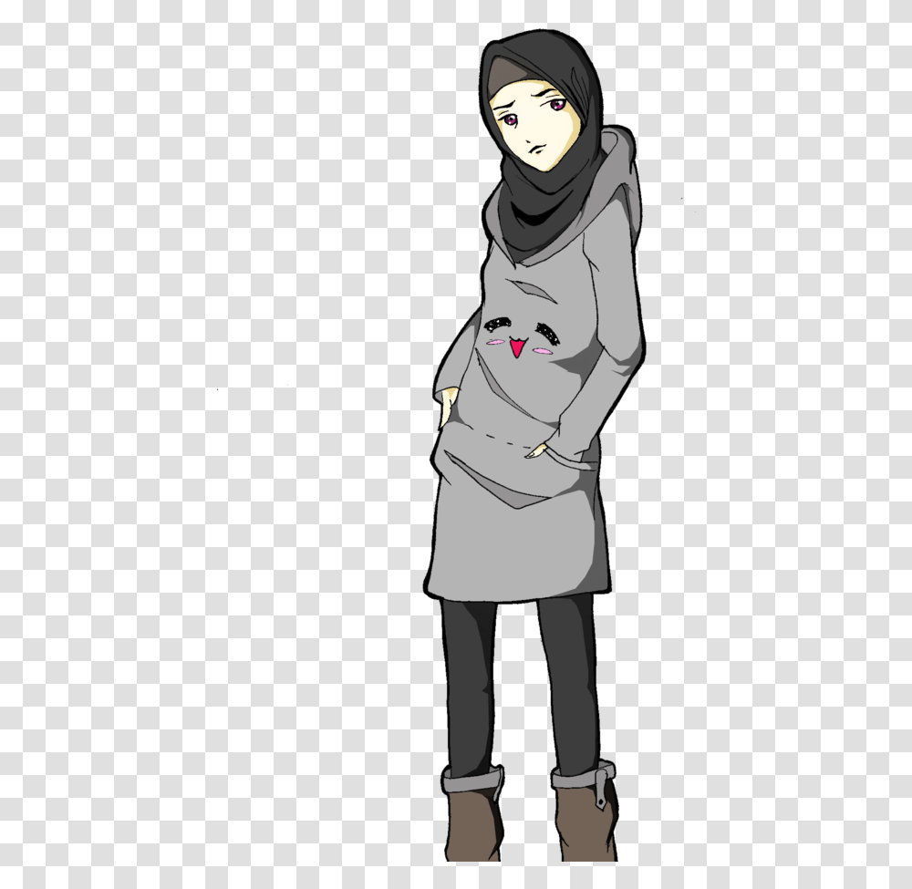 Collection Of Free Hijab Drawing Download On Ui Ex Girl Hijab Swag Anime Devianart, Sleeve, Long Sleeve, Person Transparent Png