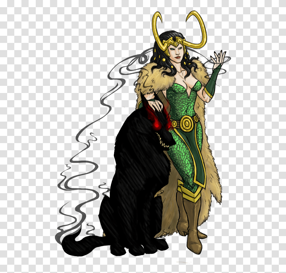 Collection Of Free Loki Drawing Realistic Download Lady Loki And Loki, Person, Costume Transparent Png