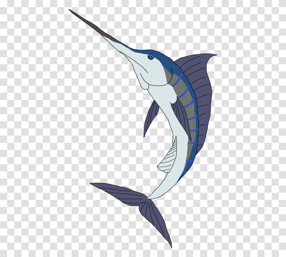 Collection Of Free Swordfish Drawing Blue Marlin Download Swordfish Easy Marlin Drawing, Bird, Animal, Sea Life, Carp Transparent Png