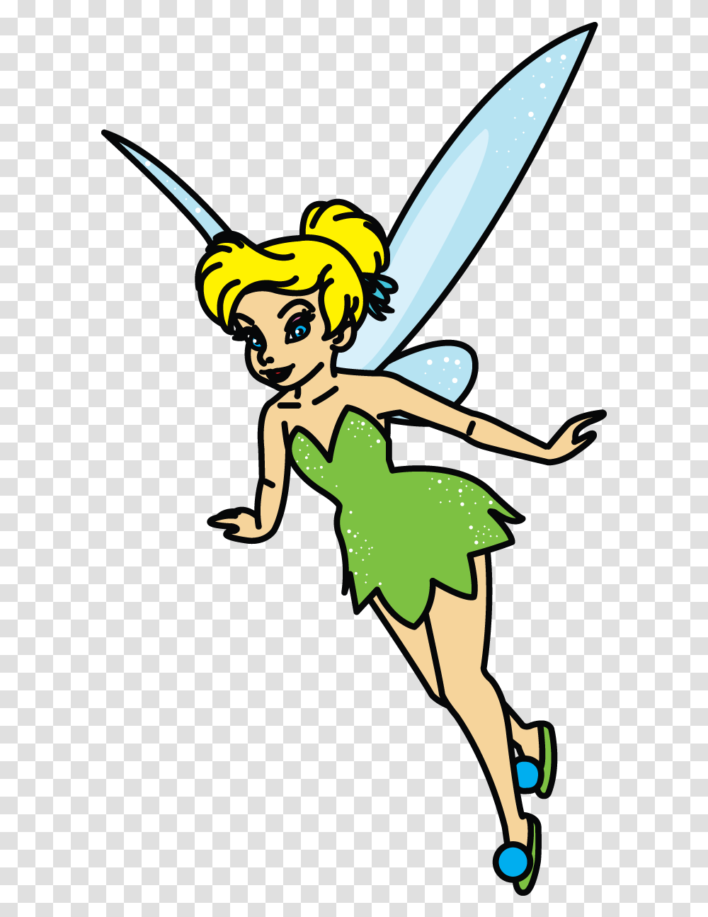 Collection Of Free Tinkerbell Drawing Cute Download Easy Drawing Of Fairy, Leisure Activities, Dress, Dance Pose Transparent Png