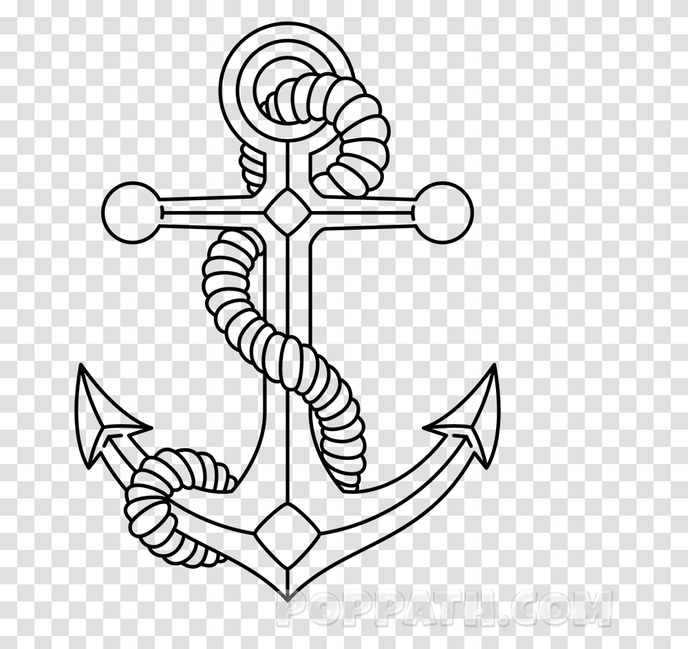 Collection Of Free Traditional Drawing Anchor Download Traditional Anchor, Gray Transparent Png
