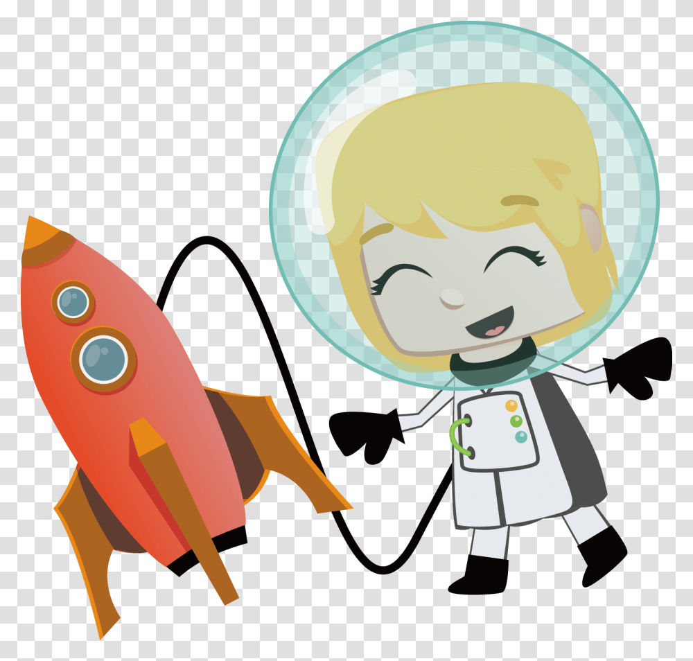 Collection Of Free Vector Outer Space Female Astronaut Cartoon, Doctor, Scientist, Nurse, Drawing Transparent Png