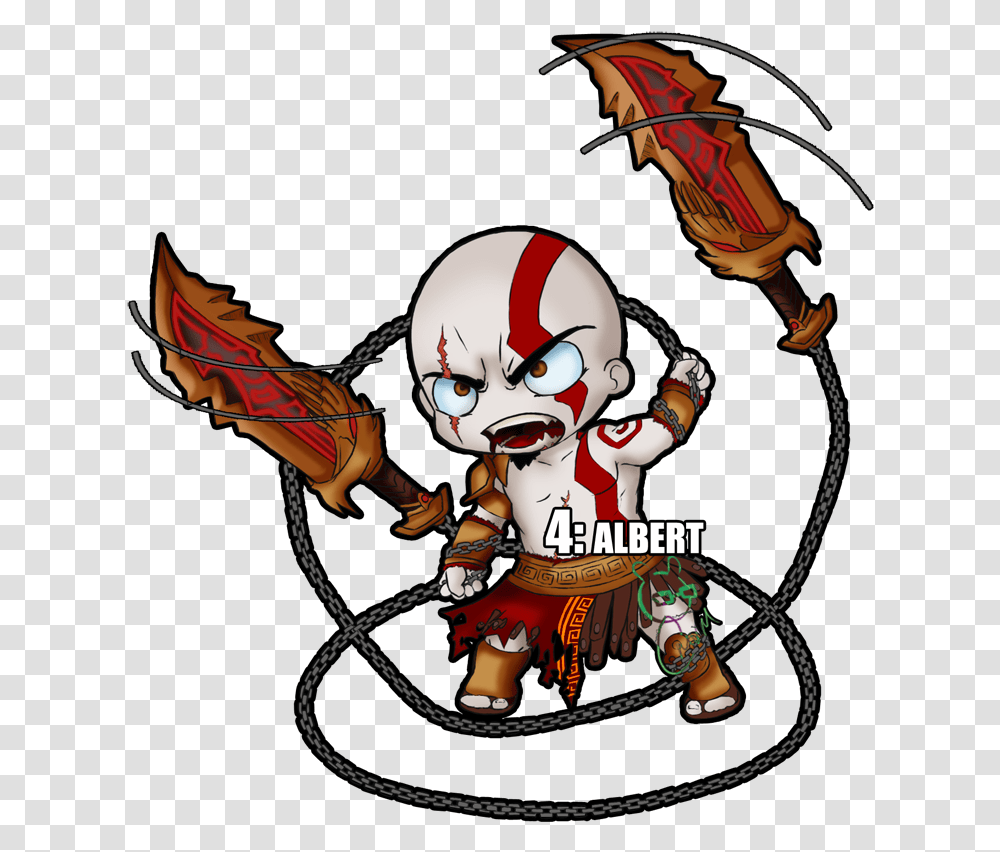 Collection Of Free War Drawing Kratos Download On Ubisafe God Of War Kratos Chibi, Person, Human, Pirate, Performer Transparent Png
