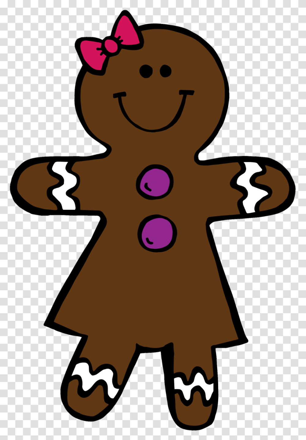 Collection Of Gingerbread Girl Clipart High Quality Gingerbread Clipart Black And White, Cookie, Food, Biscuit Transparent Png