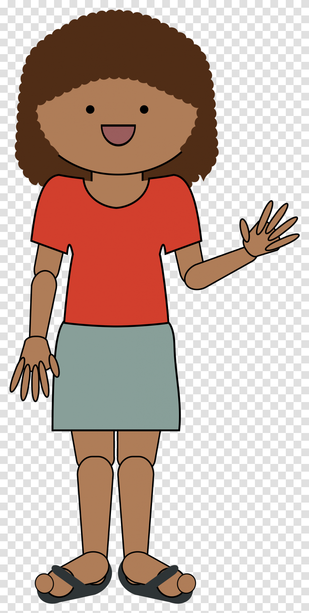 Collection Of Girl Child Waving Hello Clipart, Person, Female, Hat Transparent Png