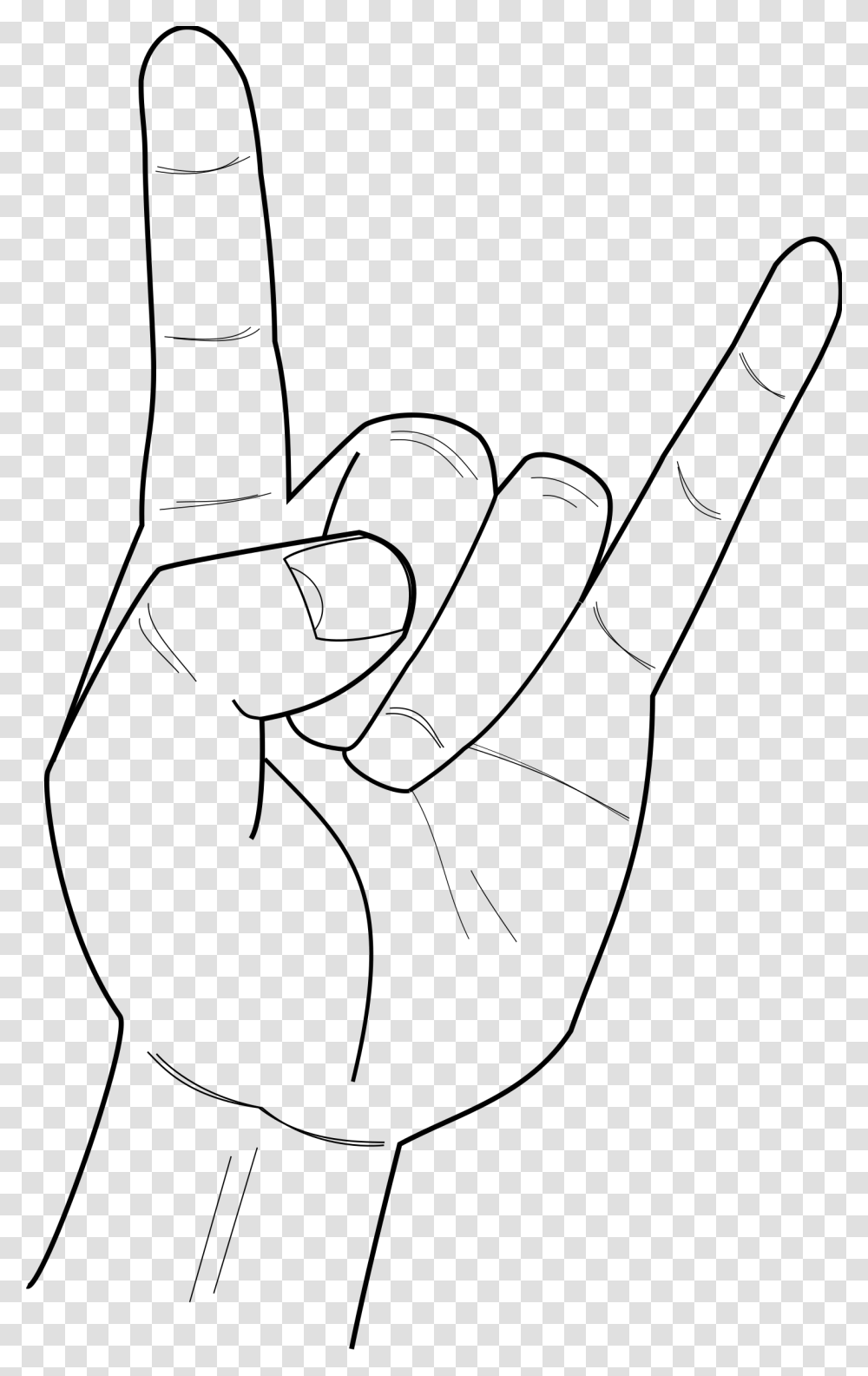 Collection Of Heavy Metal Hand Sign, Gray, World Of Warcraft Transparent Png