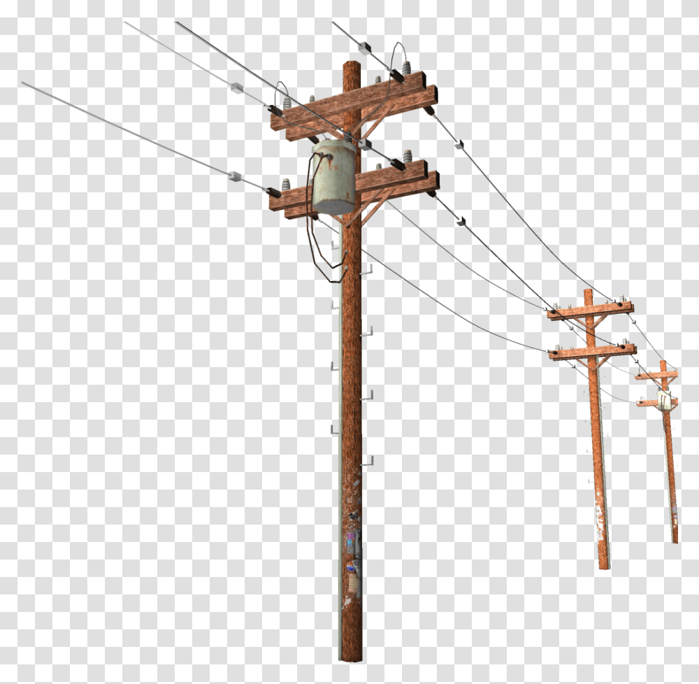 Collection Of High Power Lines, Utility Pole, Cable Transparent Png