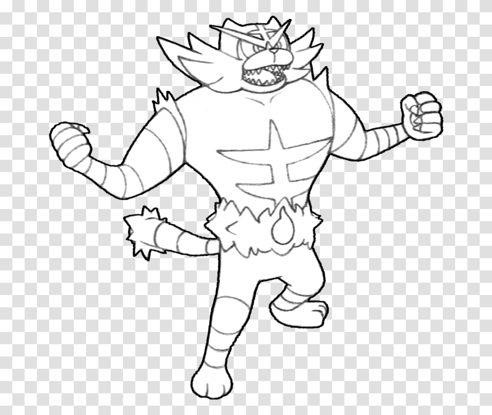 Collection Of Incineroar Pokemon Drawing Incineroar Coloring Page, Person, Human, Astronaut, Mascot Transparent Png