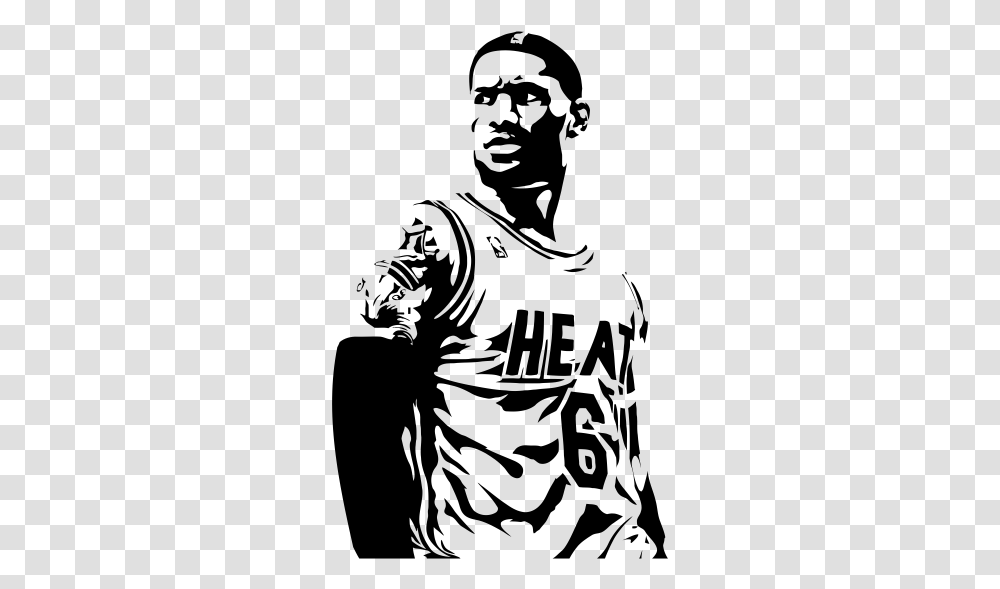 Collection Of Lebron James Clipart Black And White Lebron James Black And White Transparent Png