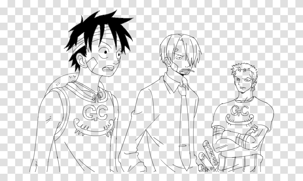 Collection Of Luffy And Zoro Drawing Monkey D. Luffy, Gray, World Of Warcraft Transparent Png