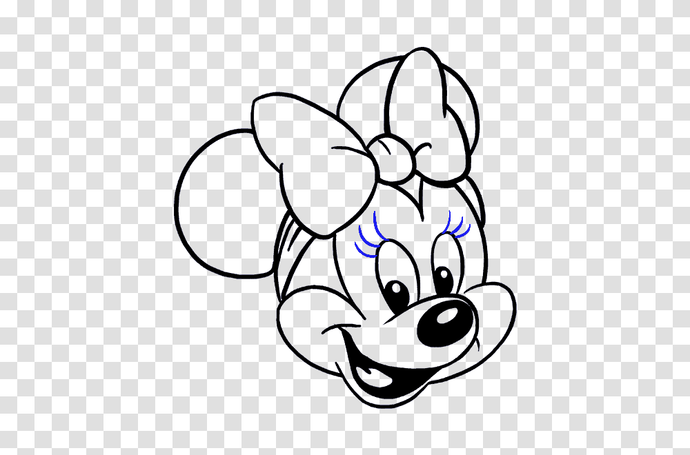 Collection Of Minnie Mouse Cartoon Drawing Download Them And Try, Floral Design, Pattern, Fractal Transparent Png