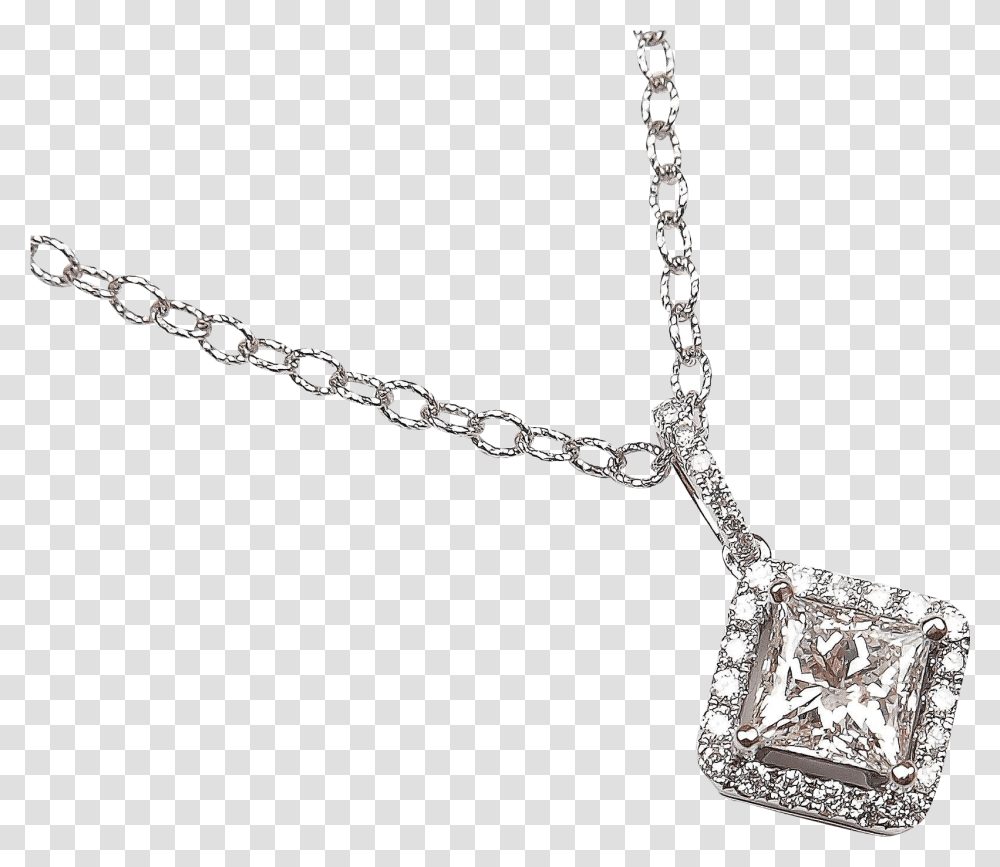 Collection Of Necklace Drawing Diamond Pendant Background, Chain, Jewelry, Accessories, Accessory Transparent Png