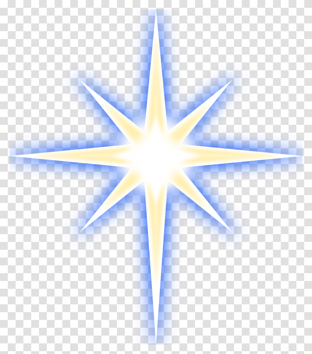 Collection Of North Star Clipart Estrella De Belen Dibujo, Cross, Star Symbol, Lighting Transparent Png