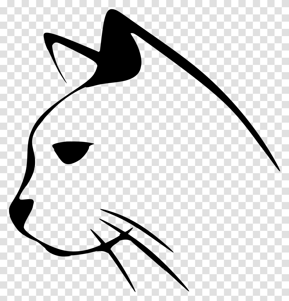 Collection Of Outline Of Cat Black And White Cat Head Clip Art, Gray, World Of Warcraft Transparent Png