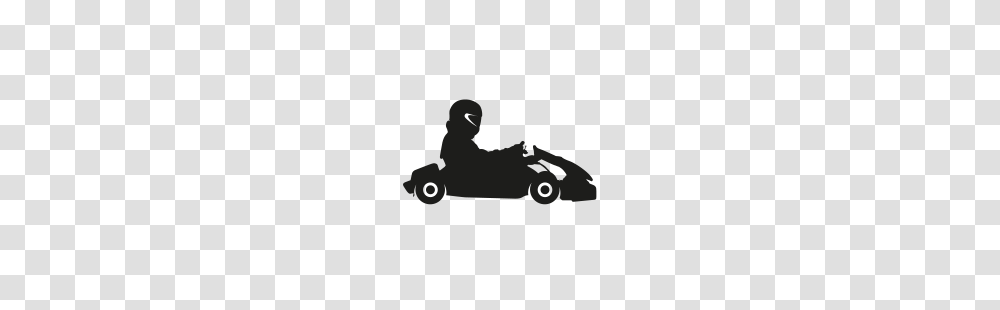 Collection Of Silhouette Go Karts Download Them And Try To Solve, Vehicle, Transportation, Person, Human Transparent Png