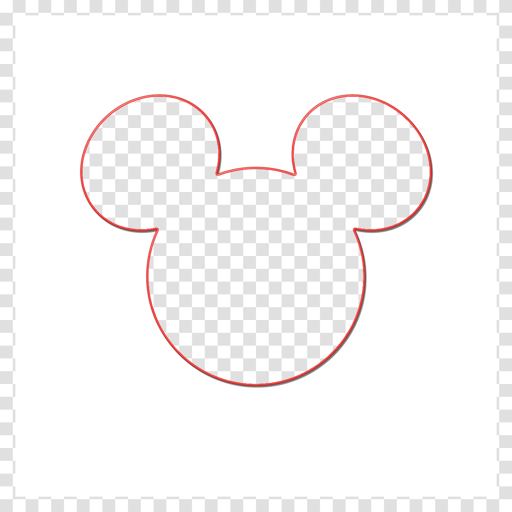 Collection Of Silhouette Of Mickey Mouse Head Download Them, Mustache, Heart, Stencil, White Transparent Png