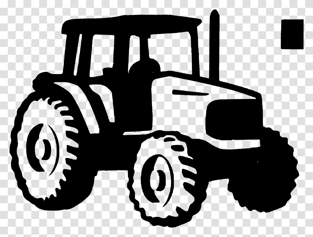 Collection Of Silhouette Tractor Black And White, Gray, World Of Warcraft Transparent Png