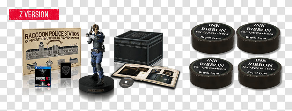 Collectors Edition Resident Evil 2 Remake Special Edition, Person, Tabletop, Furniture, Robot Transparent Png
