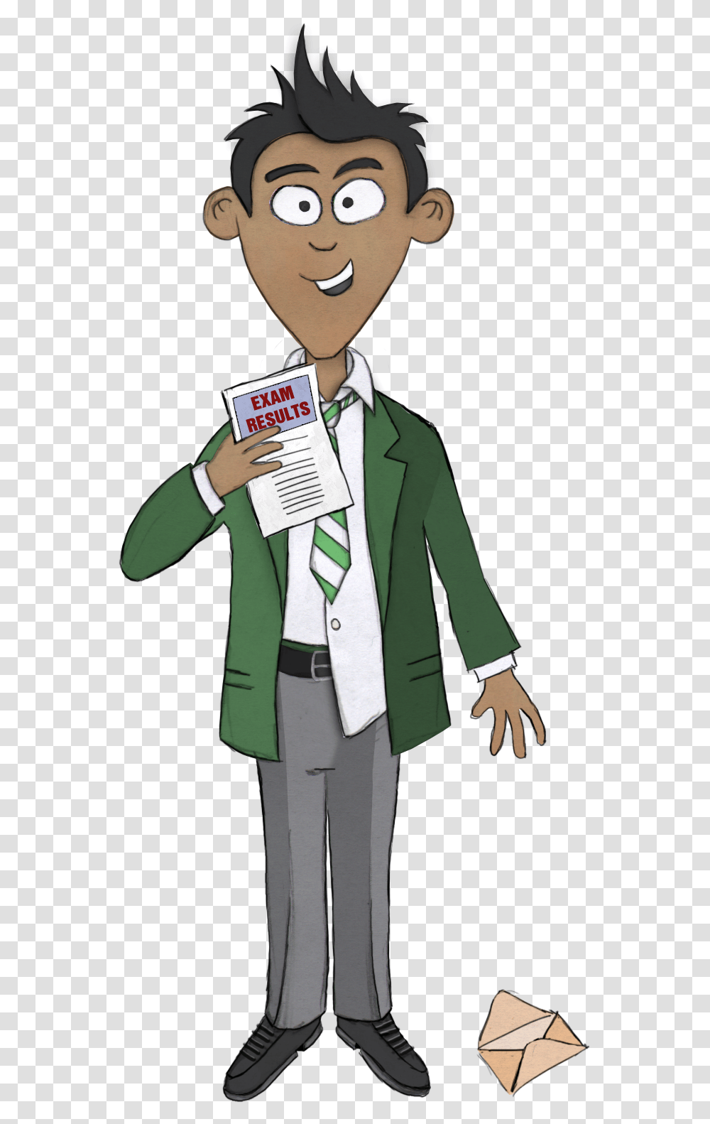 College Leaver With Certificate Cartoon On, Person, Coat, Blazer Transparent Png