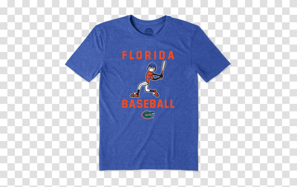 College Mens Florida Gators Baseball Jake Cool Tee Life Is Good, Apparel, T-Shirt Transparent Png