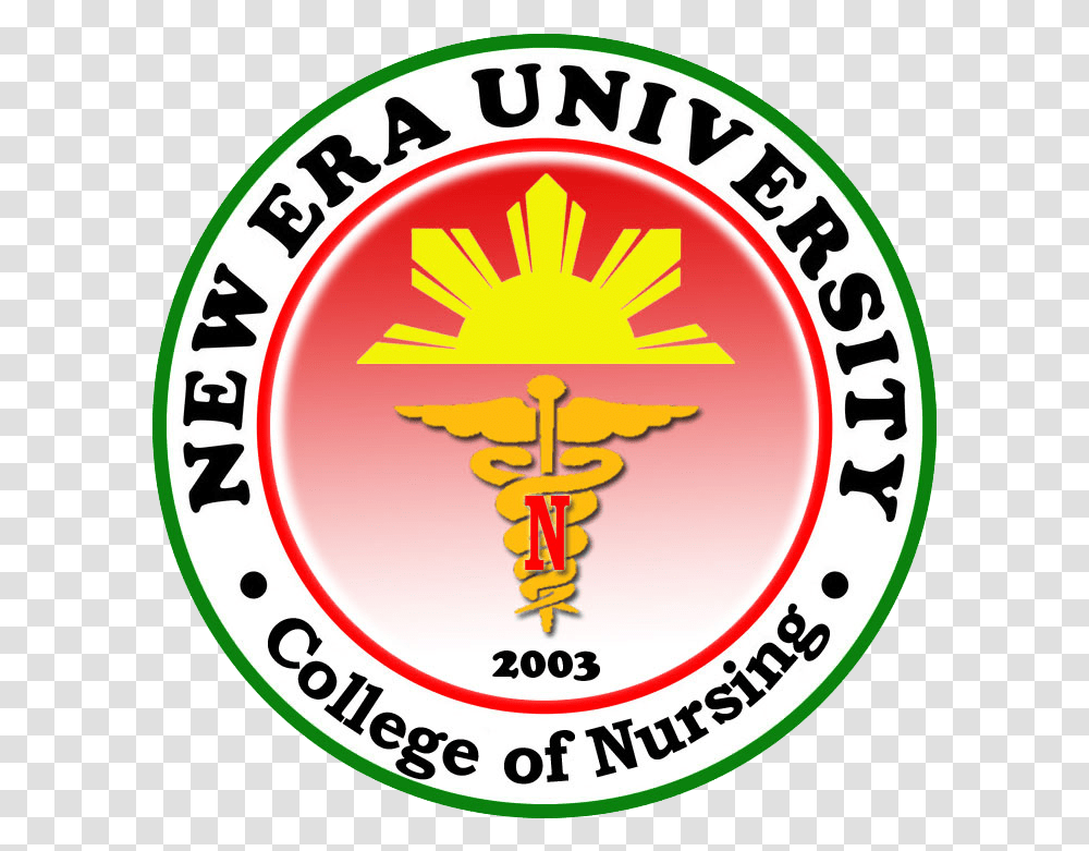 College Of Nursing New Era University Logo Full Size New Era University Neu Logo, Label, Text, Sticker, Symbol Transparent Png
