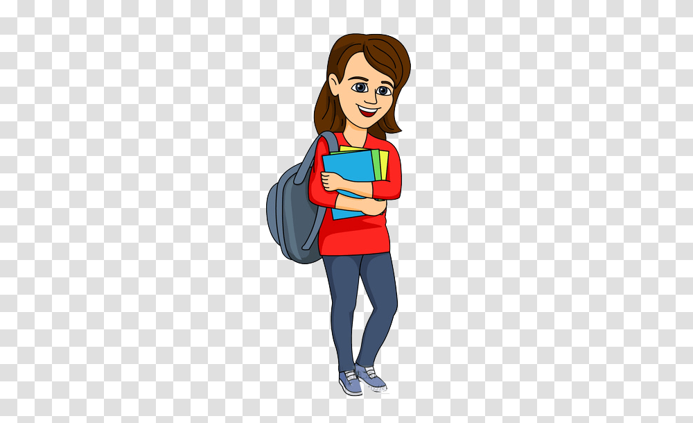 College Student Clipart Image, Person, Female, Hug, Girl Transparent Png