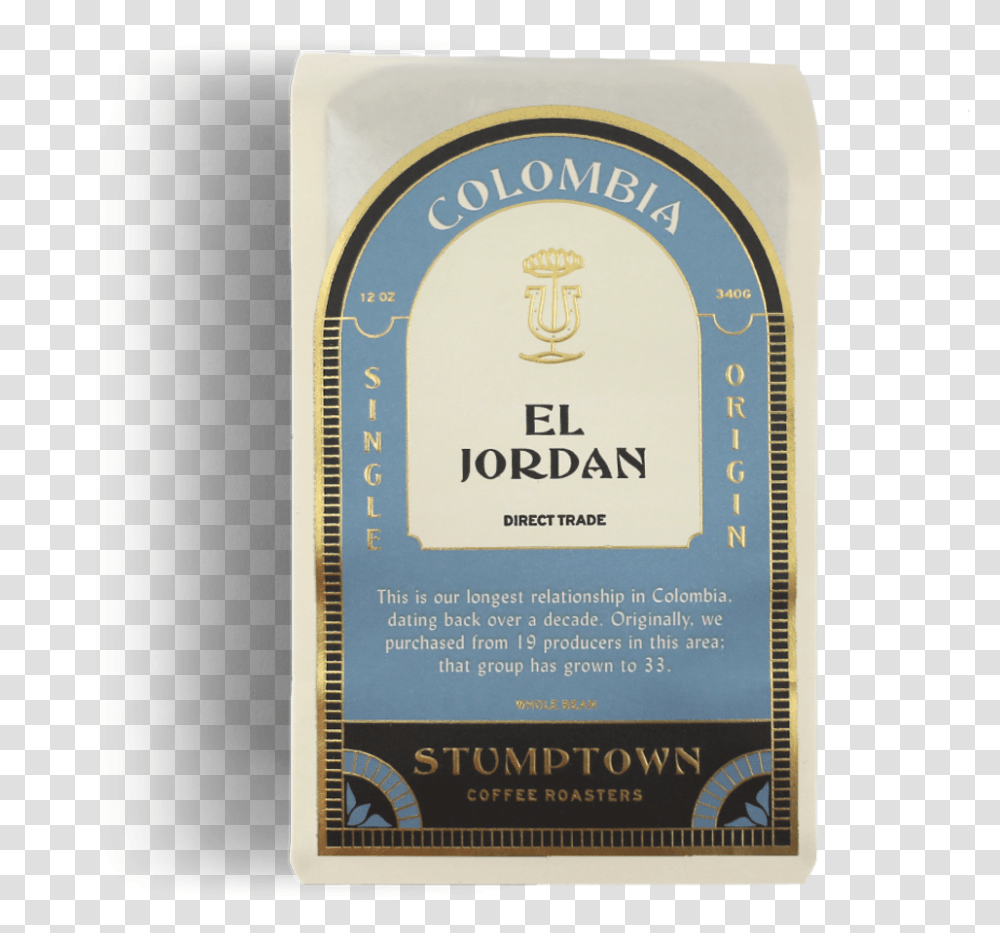 Colombia El Jordan Stumptown Montes De Oro, Aftershave, Cosmetics, Bottle, Text Transparent Png