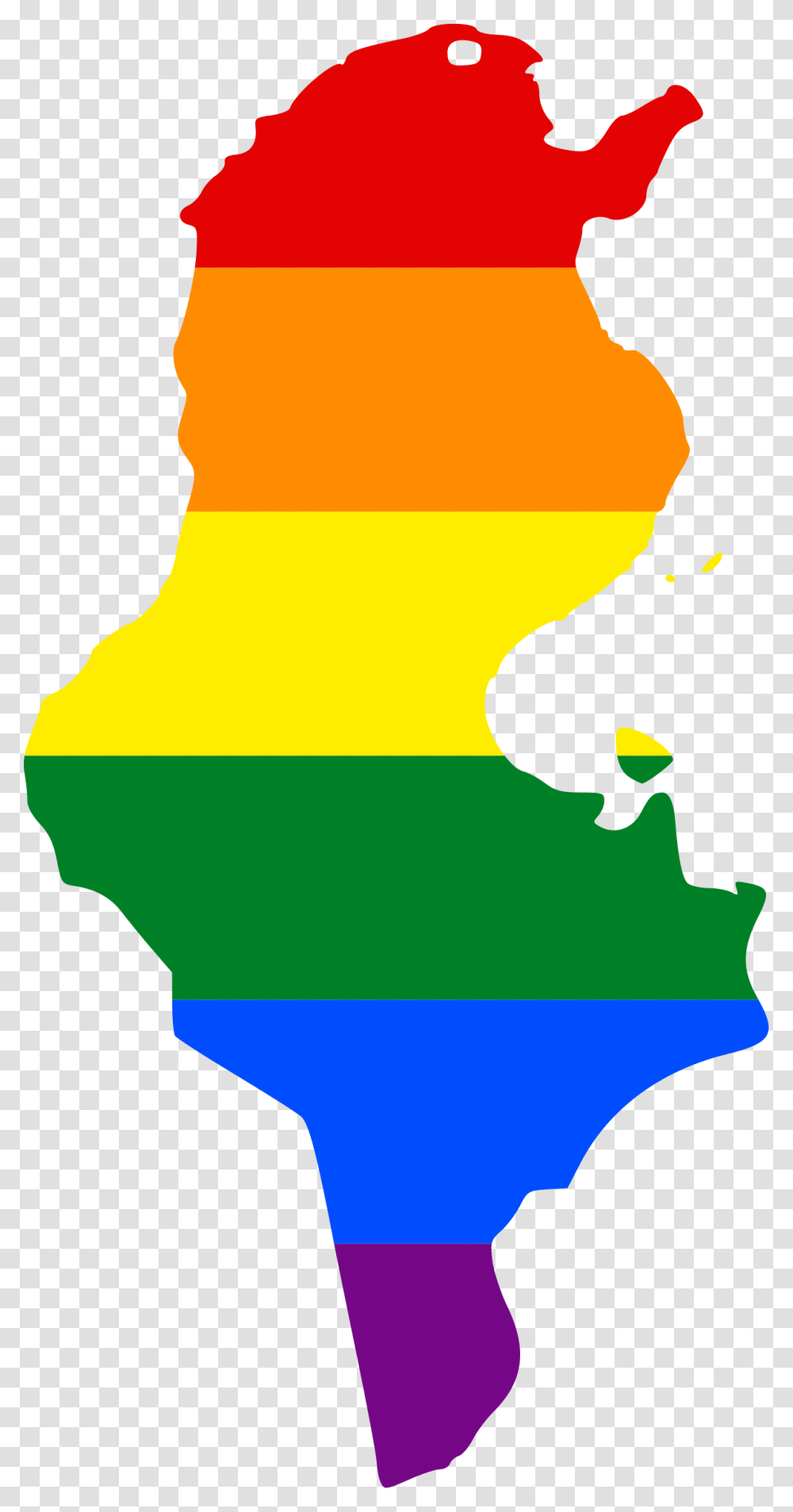 Colombia Lgbt Clipart Download Flag Map Of Tunisia, Person, Silhouette, Plant Transparent Png