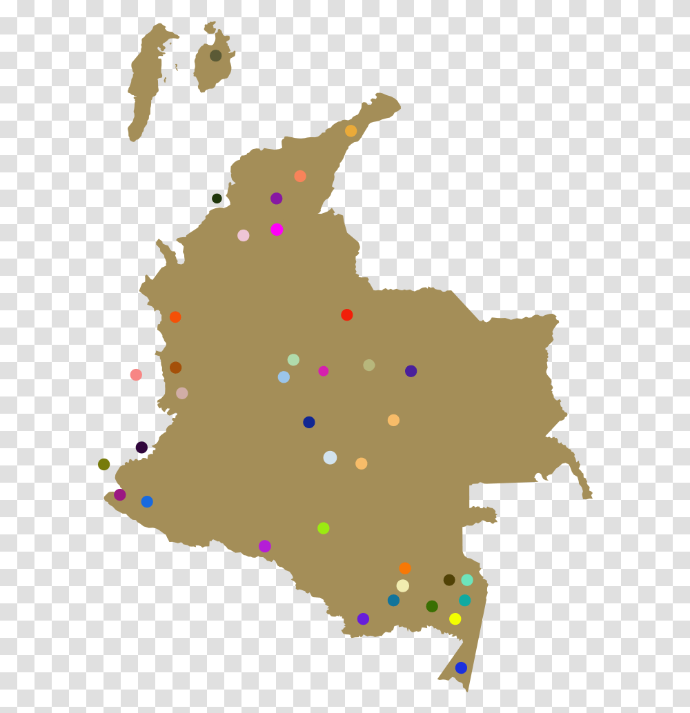 Colombia Map In Red, Plot, Diagram, Tree, Plant Transparent Png