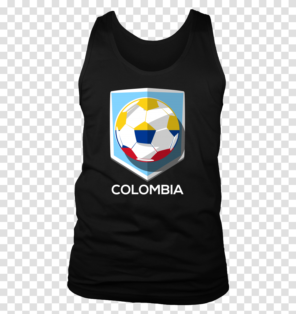 Colombia Men's Tank Colombian Flag Men's Tank Football Soccer Ball, Apparel, Team Sport, Person Transparent Png
