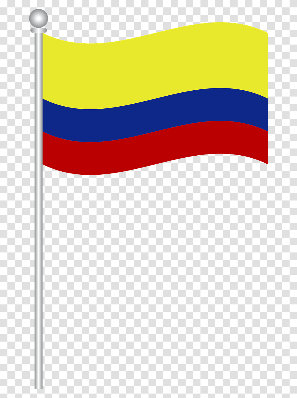 Colombian Flag On Pole, American Flag Transparent Png