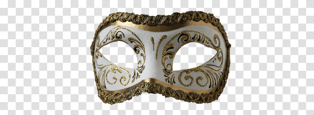 Colombina White & Gold Masquerade Mask Masquerade Ball, Rug Transparent Png